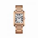 Cartier Tank Anglaise Silvered Flinque Dial Ladies Watch W5310041