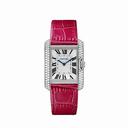 Cartier Tank Anglaise Silvered Flinque Dial Ladies Watch WT100030