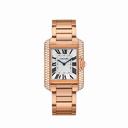 Cartier Tank Anglaise Silvered Flinque Dial Watch WT100027