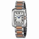 Cartier Tank Anglaise Small Rose Gold and Stainless Steel Ladies Watch W5310036