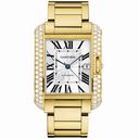 Cartier Tank Anglasie Silver And Laquered Flinque Dial 18kt Yellow Gold Men's Watch Wt100007
