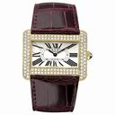Cartier Tank Divan 18kt Yellow Gold Diamond Men's Watch WA301170