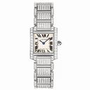 Cartier Tank Francaise 18kt White Gold Diamond Bracelet Ladies Watch WE1002SD