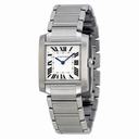 Cartier Tank Francaise Silver Dial Stainless Steel Ladies Watch WSTA0005
