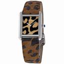 Cartier Tank Solo Panther Pattern Dial Quartz Ladies Watch W5200015