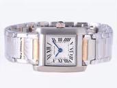 Cartier Tank W51005Q4 Stainless Steel Case Womens Square Watch