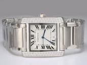 Cartier Tank wE1002S3 Stainless Steel Case 28x32mm Womens Watch