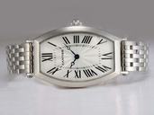 Cartier Tonneau 535138 26x43mm Silver Stainless Steel Strap Womens Watch