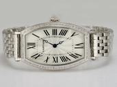 Cartier Tonneau WE400131 White Dial Rectangle Silver Stainless Steel Strap Watch