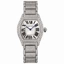 Cartier Tortue Diamond 18kt White Gold Ladies Watch WA5049MC