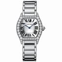 Cartier Tortue Diamond 18kt White Gold Ladies Watch WA5072W9