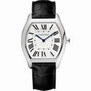 Cartier Tortue Silver Dial 18k White Gold Men's Watch WGTO0003