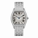 Cartier Tortue Silvered Sunray Effect Fflinque Dial Ladies Watch HPI00779