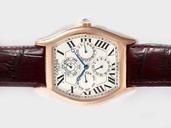 Cartier Tortue W1543551 Rectangle Automatic White Dial Watch