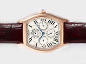 Cartier Tortue W1543551 White Dial Stainless Steel Case 34x43mm Watch