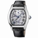 Cartier Tortue XL Perpetual Calendar Automatic 18 kt White Gold Men's Watch W1580048