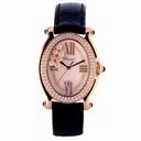 Chopard Happy Sport Diamond 18k Yellow Gold Black Ladies Watch 277012-0004