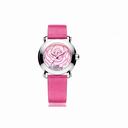 Chopard Happy Sport II La Vie En Rose Pink Rose Dial Pink Satin Floating Diamonds Ladies Watch 278475-3029