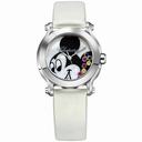 Chopard Happy Sport II Mother of Pearl Dial White Satin Ladies Watch 278475-3032