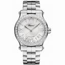 Chopard Happy Sport Medium Silver Dial Diamond Automatic Ladies Watch 278559-3004