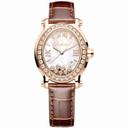 Chopard Happy Sport Oval Mother of Pearl 18k Rose Gold Ladies Watch 275350-5003