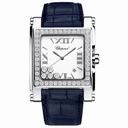 Chopard Happy Sport Square Mother of Pearl Dial Blue Leather Ladies Watch 28/8448-2001
