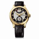 Chopard L.U.C Quattro Mark II Silver and Black Dial Yellow Gold Black Leather Men's Watch 161903-0001