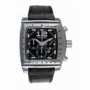 Chopard Two O Ten Black Dial Chronograph Alligator Leather Men's Watch 168462-3001