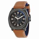 Citizen CTO Eco-Drive Black Dial Khaki Leather Strap Men's Watch BJ6475-00E