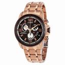 Citizen Eco Drive Chrono Time A-T Black Dial Gold-Tone Men's Watch BY0108-50E