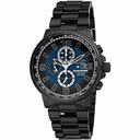 Citizen Eco Drive Nighthawk Blue Dial Black IP Titanium Men's Watch CA0505-57L