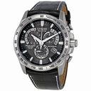 Citizen Eco Drive Perpetual Calendar Black Dial Chronograph Men's Watch AT4000-02E