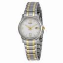 Citizen Eco Drive White Dial Two Tone Stainless Steel Ladies Watch EW1914-56A