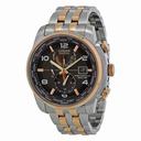 Citizen Eco Drive World Time Grey Dial Two-tone Men's Watch AT9016-56H