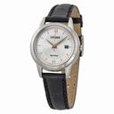 Citizen Ladies Straps Eco-Drive Silver Dial Black Leather Quartz Ladies Watch FE1086-04A