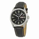 Citizen Military Eco-Drive Black Dial Black Leather Quartz Men's Watch AW0040-01E
