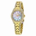 Citizen Silhouette Crystal Mother of Pearl Dial Gold-Tone Ladies Watch EW1222-84D