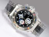Corum Admirals Cup 277.931.06/V791 AN12 Round Silver Stainless Steel Strap Black Dial Watch