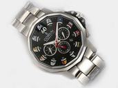 Corum Admirals Cup 753.691.20/V701 AN92 Black Dial Stainless Steel Case Round Watch