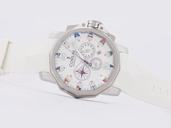 Corum Admirals Cup 984.970.47/F379 AA12 White Rubber Strap Stainless Steel Bezel White Dial Watch