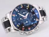 Corum Admirals Cup 98563020 Round Mens Silver Rubber Strap Watch