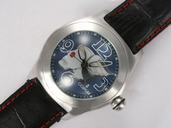 Corum Bubble 082.150.20 Womens Black Cow Leather Strap Stainless Steel Bezel Watch