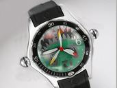Corum Bubble 82.180.20 Multicolor Dial Black Rubber Strap Watch