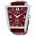 Corum Trapeze Burgundy Leather Diamond Ladies Watch 106.404.47/0012 DP51