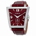 Corum Trapeze Burgundy Leather Diamond Ladies Watch 106.406.47/0012 DP51
