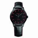 Ebel Classic Black Dial Black Leather Automatic Men's Watch 1216154