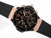 Hublot Big Bang 44mm 301.AM.130.RX.YCM07 Round Black Dial Rose Gold Case Watch