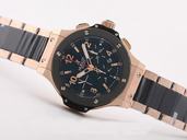 Hublot Big Bang 44mm 301.PL.500.RX 18K Gold Case Stainless Steel with 18k Gold Bezel Mens Watch