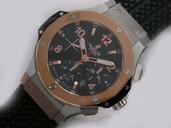 Hublot Big Bang 44mm 301.PX.130.RX Round Black Dial Black Rubber Strap Watch