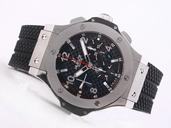 Hublot Big Bang 44mm 301.TM.425.RX Black Dial Round Black Rubber Strap Watch